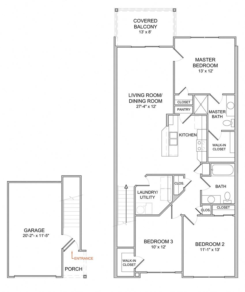 3 Bedroom/2 Bath/2nd Floor - NEW CONSTRUCTION
